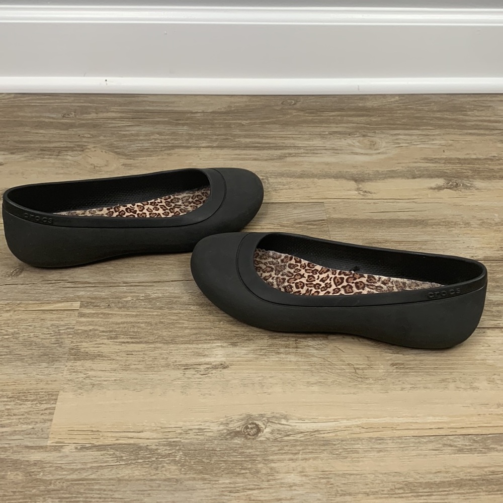 Crocs Ballet Flats Black Size 8 - Picture 2 of 11